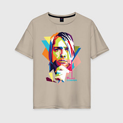 Женская футболка оверсайз Kurt Cobain: Colors