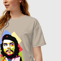 Футболка оверсайз женская Che Guevara Art, цвет: миндальный — фото 2