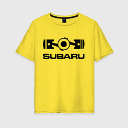 Женская футболка оверсайз Subaru