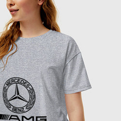 Футболка оверсайз женская AMG, цвет: меланж — фото 2