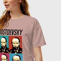 Футболка оверсайз женская Dostoevsky, цвет: пыльно-розовый — фото 2