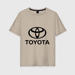 Футболка оверсайз женская Toyota Logo, цвет: миндальный