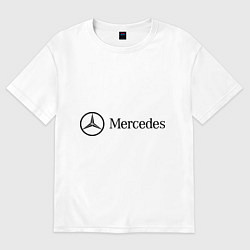 Женская футболка оверсайз Mercedes Logo