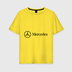 Женская футболка оверсайз Mercedes Logo