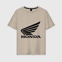 Футболка оверсайз женская Honda Motor, цвет: миндальный