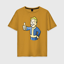 Женская футболка оверсайз Fallout vault boy