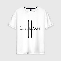 Женская футболка оверсайз Lineage logo