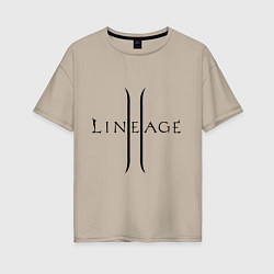 Футболка оверсайз женская Lineage logo, цвет: миндальный