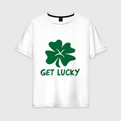 Женская футболка оверсайз Get lucky