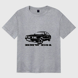 Футболка оверсайз женская BMW e34 5 series, цвет: меланж