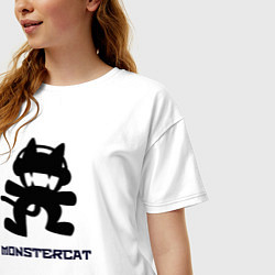 Футболка оверсайз женская Monstercat, цвет: белый — фото 2