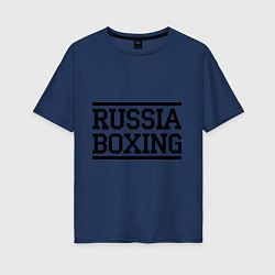 Женская футболка оверсайз Russia boxing