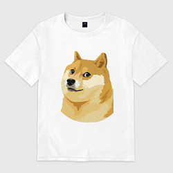 Футболка оверсайз женская Doge, цвет: белый