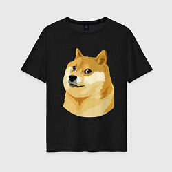 Женская футболка оверсайз Doge