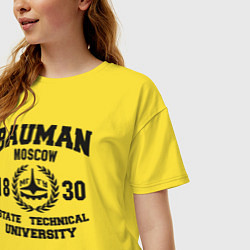 Футболка оверсайз женская BAUMAN University, цвет: желтый — фото 2