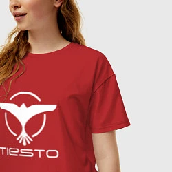 Футболка оверсайз женская Tiesto, цвет: красный — фото 2