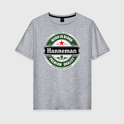 Женская футболка оверсайз Hanneman