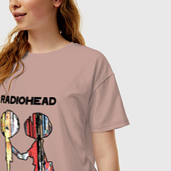 Футболка оверсайз женская Radiohead Peoples, цвет: пыльно-розовый — фото 2