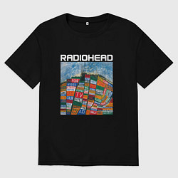 Футболка оверсайз женская Radiohead, цвет: черный