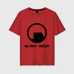 Футболка оверсайз женская Black Mesa: Logo, цвет: красный