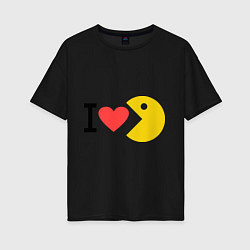 Женская футболка оверсайз I love Packman