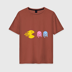 Женская футболка оверсайз Pac-Man: Fast Eat