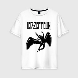 Женская футболка оверсайз Led Zeppelin Swan