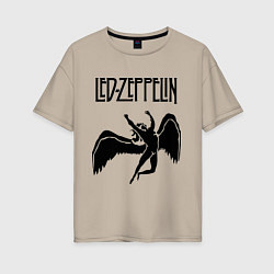 Женская футболка оверсайз Led Zeppelin Swan