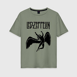 Женская футболка оверсайз Led Zeppelin Swan