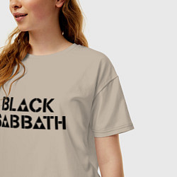 Футболка оверсайз женская Black Sabbath, цвет: миндальный — фото 2