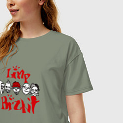 Футболка оверсайз женская Limp Bizkit Faces, цвет: авокадо — фото 2