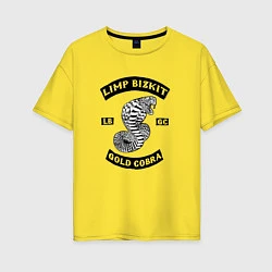Женская футболка оверсайз Limp Bizkit: Gold Cobra