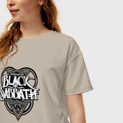 Футболка оверсайз женская Black Sabbath, цвет: миндальный — фото 2