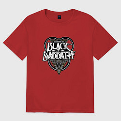 Футболка оверсайз женская Black Sabbath, цвет: красный