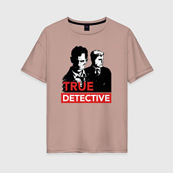 Футболка оверсайз женская True Detective, цвет: пыльно-розовый