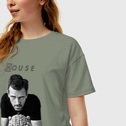 Футболка оверсайз женская House Brain, цвет: авокадо — фото 2