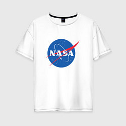 Женская футболка оверсайз NASA: Logo