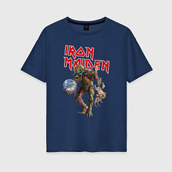 Футболка оверсайз женская Iron Maiden: Zombie, цвет: тёмно-синий