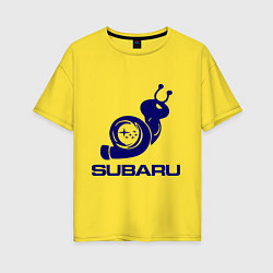 Футболка оверсайз женская Subaru, цвет: желтый