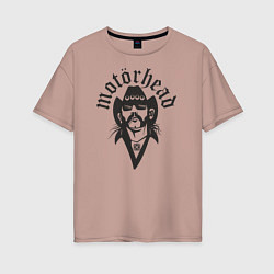 Футболка оверсайз женская Motorhead Rocker, цвет: пыльно-розовый