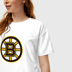 Футболка оверсайз женская Boston Bruins, цвет: белый — фото 2