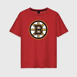Футболка оверсайз женская Boston Bruins, цвет: красный