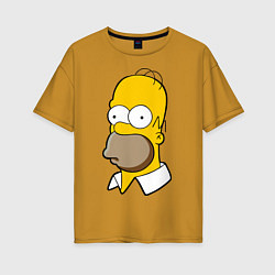 Женская футболка оверсайз Sad Homer