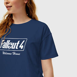 Футболка оверсайз женская Fallout 4: Welcome Home, цвет: тёмно-синий — фото 2