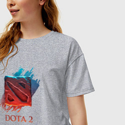 Футболка оверсайз женская Dota 2 Shadows, цвет: меланж — фото 2