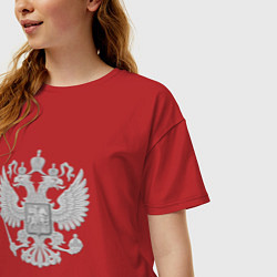 Футболка оверсайз женская Герб России, цвет: красный — фото 2