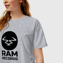 Футболка оверсайз женская Ram Records, цвет: меланж — фото 2