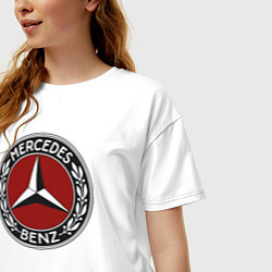 Футболка оверсайз женская Mercedes-Benz, цвет: белый — фото 2
