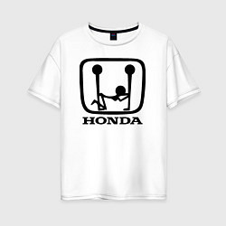 Женская футболка оверсайз Honda Logo Sexy