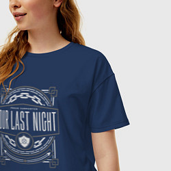 Футболка оверсайз женская Our Last Night, цвет: тёмно-синий — фото 2